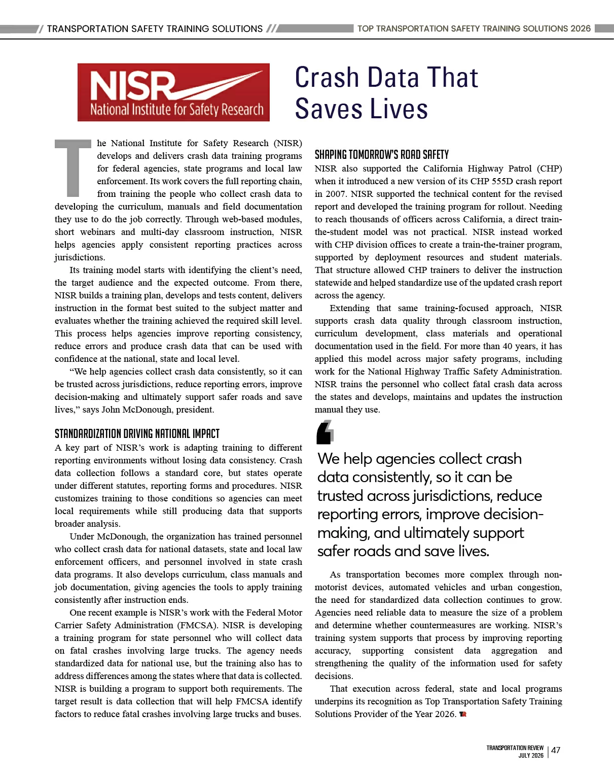  Roadway Safety | Energy Business Review